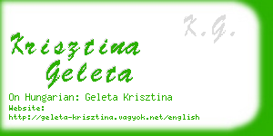 krisztina geleta business card